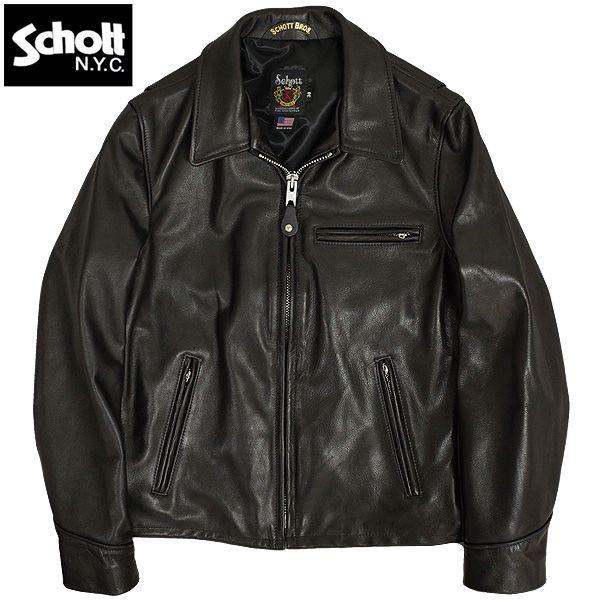 Schott ショット #7823950086(7209) SCH-103US レザー トラック ジャケット LEATHER TRUCK JACKET メンズ 黒 ブラック ステアハイドレザージャケット 牛革 Schott ショット #7823950086(7209) SCH-103US レザー トラック ジャケット LEATHER TRUCK JACKET メンズ 黒 ブラック ステアハイドレザージャケット 牛革