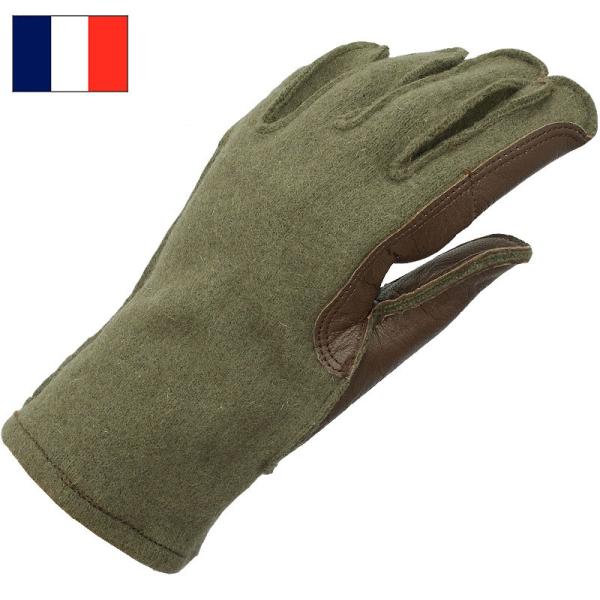 1点ならメール便可 フランス軍 ウールレザーグローブ デッド