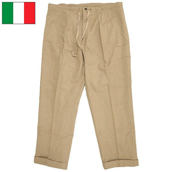 イタリア軍 フランネルパンツ 【ベージュ】 デッドストック PP188NN