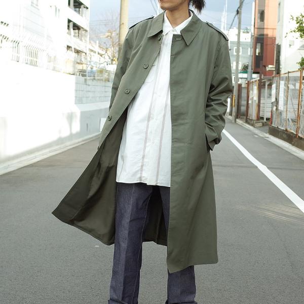 フランス軍 ステンカラーコート グレー デッドストック JC123NN