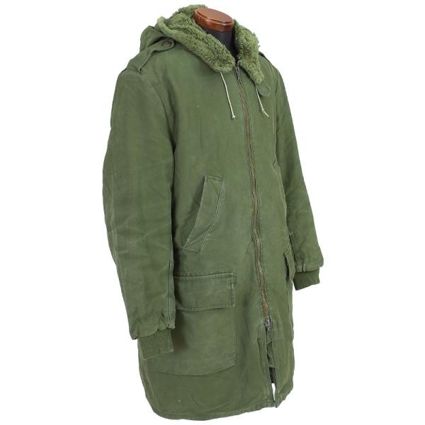 スウェーデン軍 M59コート フロントジッパー オリーブ USED ZJC528UN