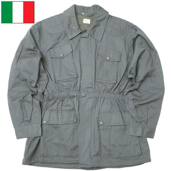 イタリア軍 コンバットジャケット グレー デッドストック JJ274NN メンズ アウター スプリングジャケットコート モノクロ フィールドジャケット  カジュアル