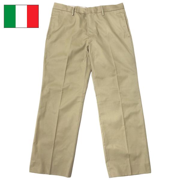 イタリア軍 E.I チノパンツ カーキ オールドスタイル ジッパーフライ