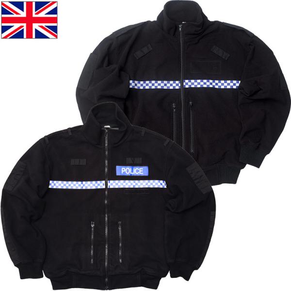 イギリス警察 ジャケット イギリス ポリス フリースジャケット ブラック USED JJ307UN英国