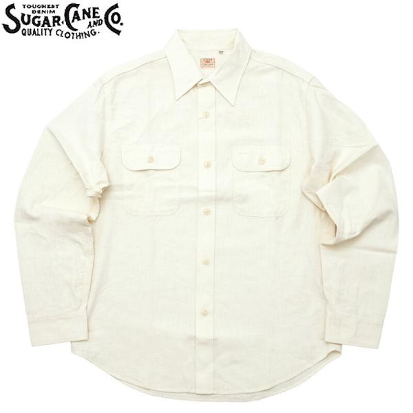 SUGAR CANE SUGARCANE シュガーケーン #SC27851 長袖 ホワイト