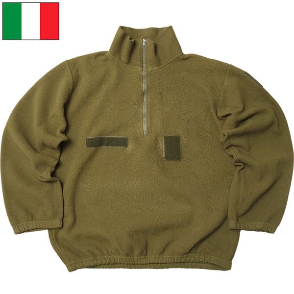 古着 オーバーサイズ イタリア軍 ハーフジップ フリース