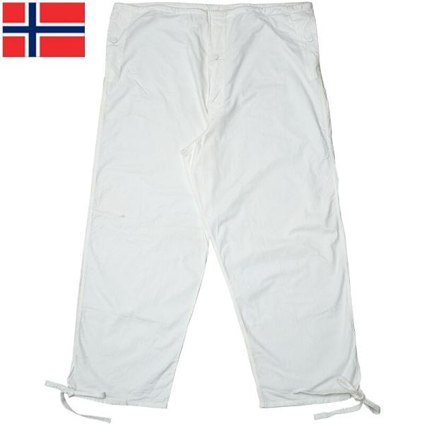 1点ならメール便可 ノルウェー軍 スノーカモパンツ スナップボタン