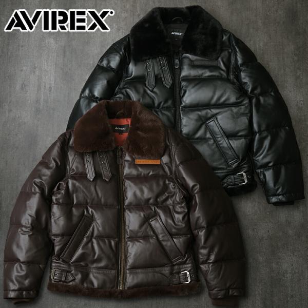 AVIREX アビレックス #7833250066 レザー ダウン ボマー AVIREX アビレックス #7833250066 レザー ダウン ボマー