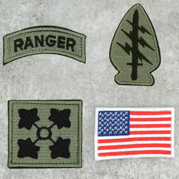 メール便可 ミリタリーワッペン ベルクロ付き EE143NNパッチ 刺繍