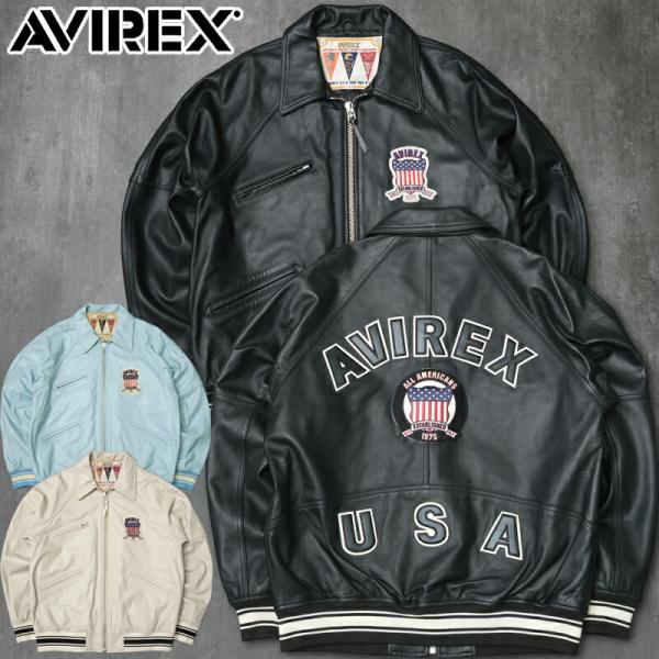 AVIREX 革ジャン　S 楽天市場】AVIREX アヴィレックス バーシティー シグネチャー レザー