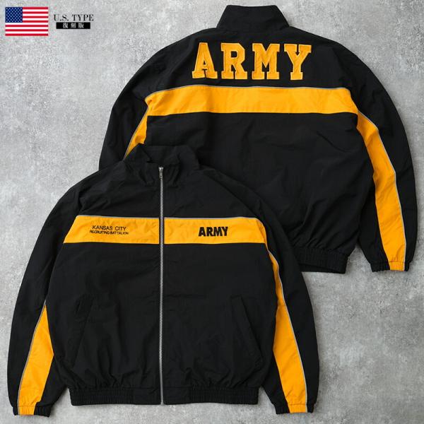 YMCLKY 米軍タイプ ARMY ウィンドブレーカー JJ388YNブラック メンズ