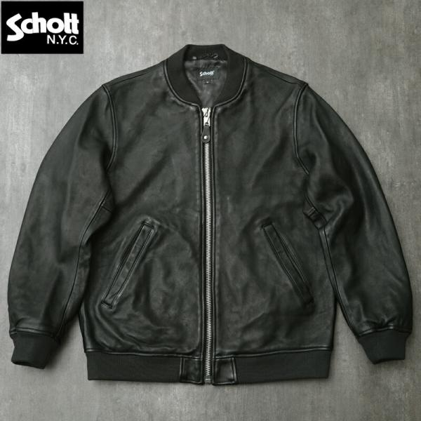 【希少ネイビー】Schott レザージャケット MA-1 スエード Lサイズ 中古・古着通販】Schott (ショット) JOURNAL STANDARD