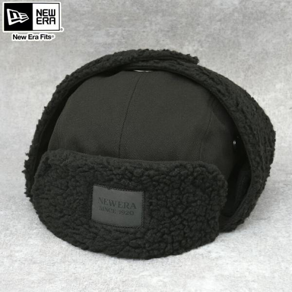 NEWERA ニューエラ トラッパー ブラック ウーブンパッチキャップ 帽子