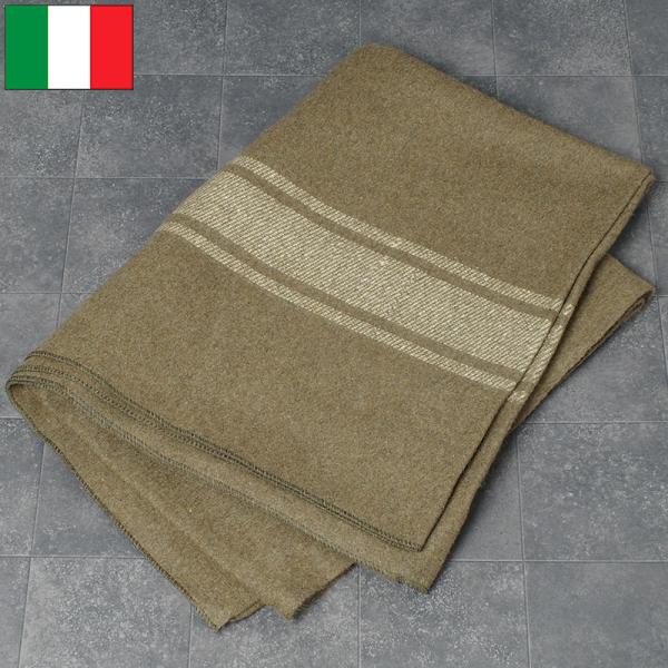 イタリア軍 ウールブランケット ブラウン 160×210cm デッドストック