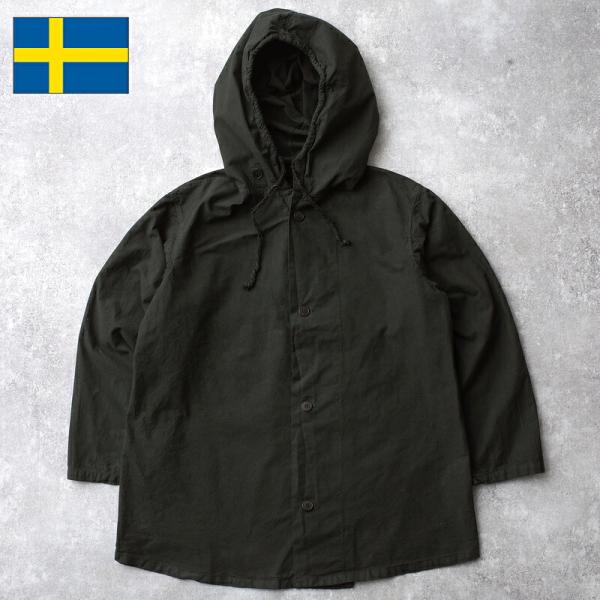 スウェーデン軍 M40 スノーカモパーカー 黒染め USED JP120UD SWD M-40