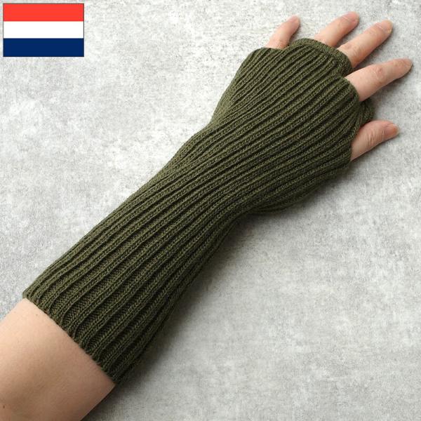 メール便可 オランダ軍 リストウォーマー オリーブ デッドストック