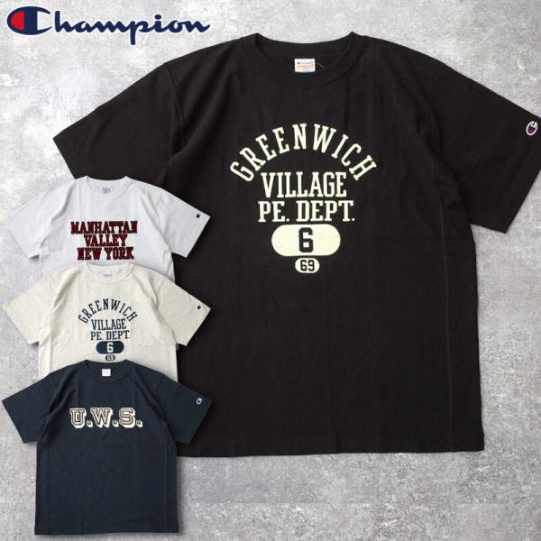 Champion チャンピオン #C3-D304 リバースウィーブ(R) クルーネック ショートスリーブ プリントTシャツ 半袖Tシャツ カットソー メンズ レディース 男性 女性