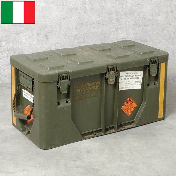 イタリア軍 トランスポート プラスチックボックス オリーブ USED