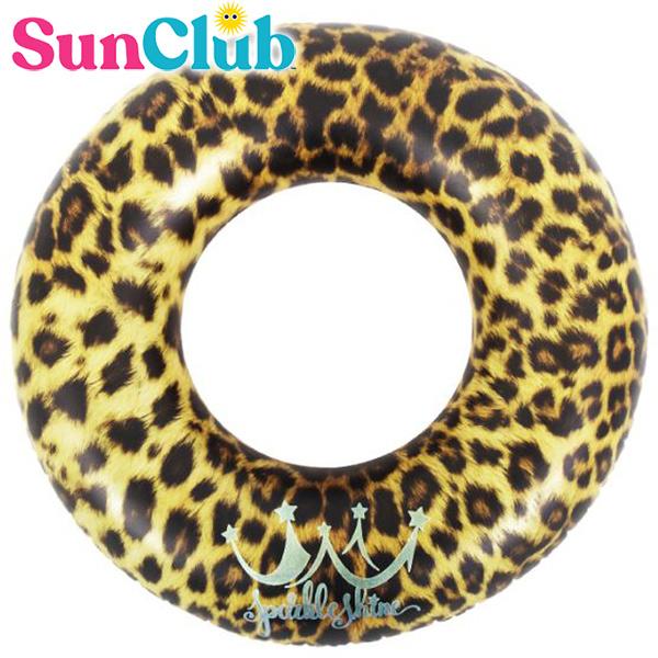 SunClub サンクラブ レオパード柄浮き輪90cm LEOPARD SWIM TUBE 35172