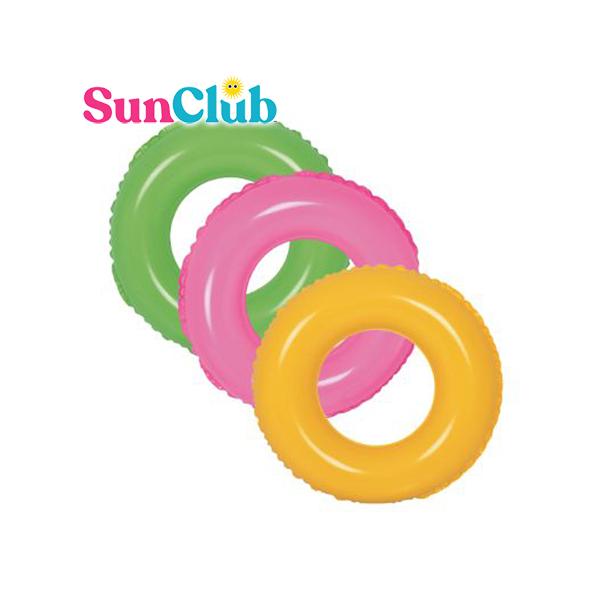 SunClub サンクラブ カラー無地浮き輪60cm こども うきわ プール