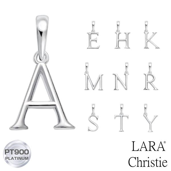 ペンダントトップ 英字 イニシャル レディース メンズ プラチナ ネックレス チャーム A E H K M N R S T Y LPUC ララクリスティー