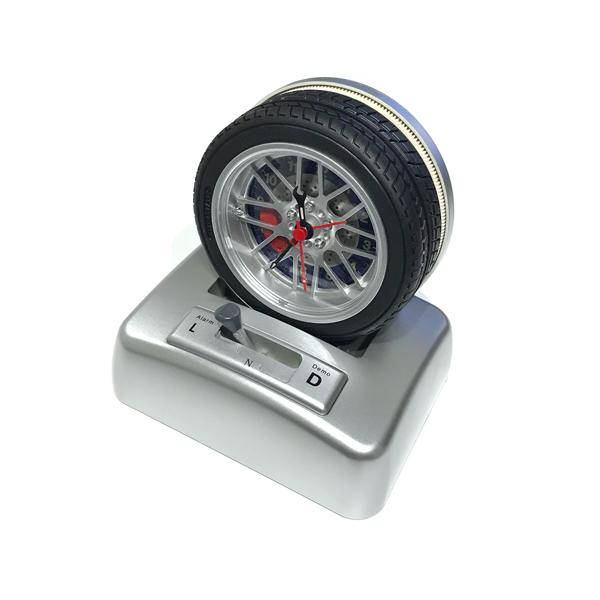 ホイール クロック RS 置き時計 ギミック搭載 シフト タイヤ 回転 車