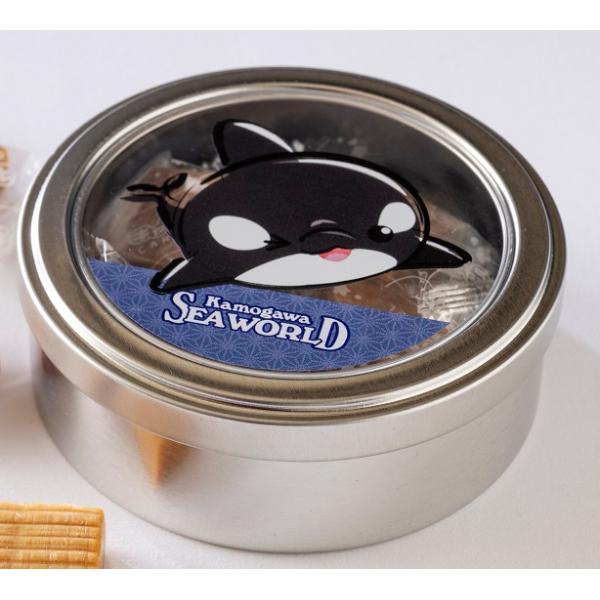 鴨川シーワールドオリジナル丸缶キャラメル「シャチ」（マグネット付