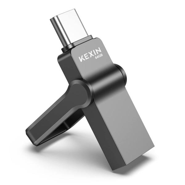 KEXIN 64GB USBメモリ タイプC USBフラッシュドライブ 2in1 Type-C + USB A(USB3.1 gen1) U