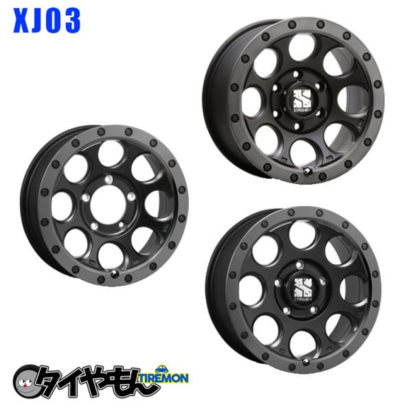 MLJ XTREME-J エクストリームジェイ XJ03 18インチ 5H114.3 8J +40 2本セット フラットブラックスモークフランジ アルミホイール