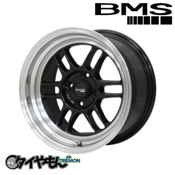 BMS R6T 15インチ 4H100 8J +20 4本セット ホイール ブラック BMS R6T 15インチ 4H100 8J +20 4本セット ホイール ブラック