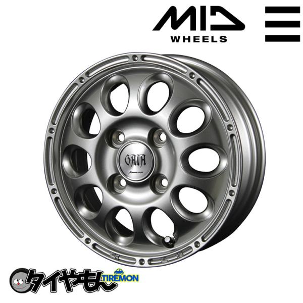 アルミホイール MID ガイアブリッグ【14×5J 8-100/114 INSET42】マルカ