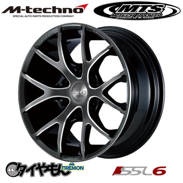 ハイエース　M.T.S SSL6 6穴　タイヤ付き MTS エムテクノ SSL6 18インチ 6H139.7 8J +38 2本セット