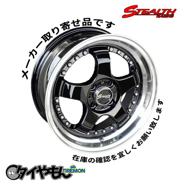 ステルスレーシング K35 16インチ 4H100 6J +45 1本 ブラック