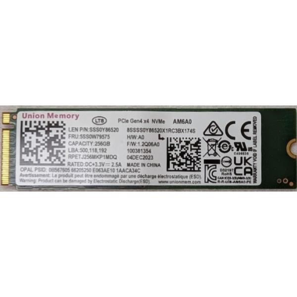 SML NVMe 256GB 2280 SSD Union Memory Lenovo純正品 M.2 PCIe 即納