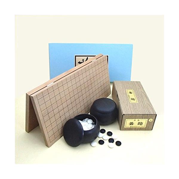 囲碁ラボ イチオシ！囲碁セット　携帯便利な新桂６号折碁盤とＰ碁石・碁笥