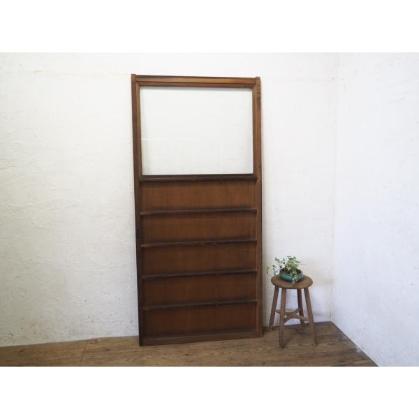 タE0273◇【H176cm×W84cm】◇レトロな味わいの古い木製ガラス戸◇建具
