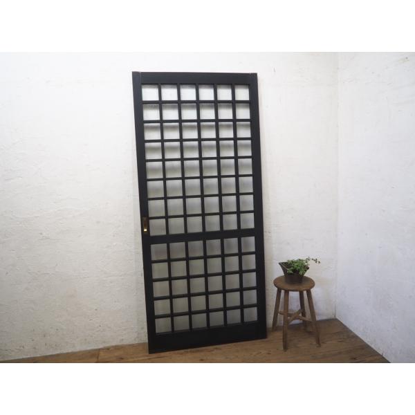 2024新商品 タM0993◇(8)【H181cm×W81,5cm】◇重厚な格子デザインの大きい木 建具