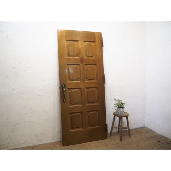 タP0762◇【H181cm×W76cm】◇重厚な造りの大きい木製ドア◇洋館 建具