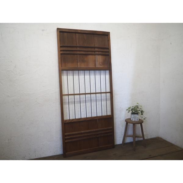 アンティーク木製ドア 7番 タQ0327◇【H175cm×W77,5cm】◇アンティーク◇鉄格子付きの古い