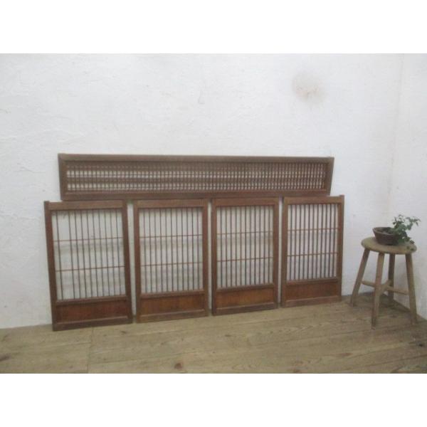 欄間　組子細工　建具　古民家　4枚セット 欄間 組子細工 建具 古民家 4枚セット 欄間 組子細工 建具 古