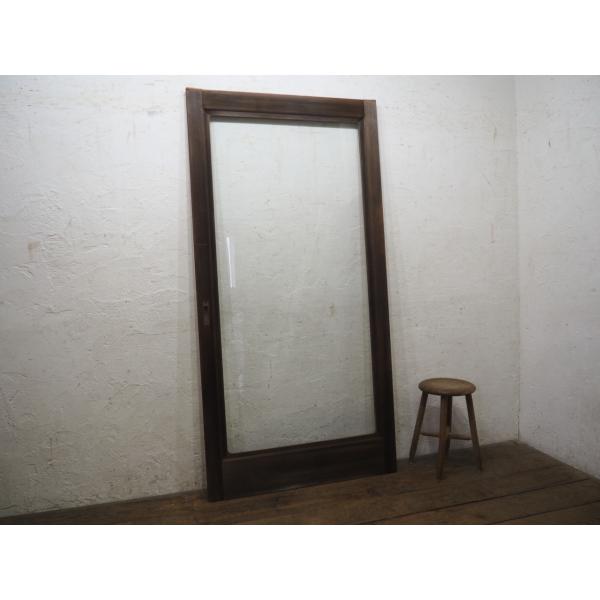 アンティーク 建具 ガラス引戸 レトロ① タT0524◇(4)【H182,5cm×W91,5cm】◇アンティーク◇大きい一枚ガラスの