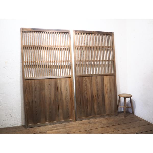 ⭐️アンティーク建具　2枚組⭐️お値下げしました タU0531◇(1)【H174cm×W89cm】×2枚◇アンティーク◇長年使い込まれた