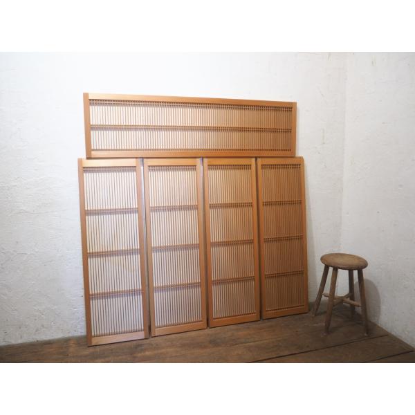 タU0999◇5枚セット◇ガラス入り◇シンプルな組子細工の書院戸◇建具