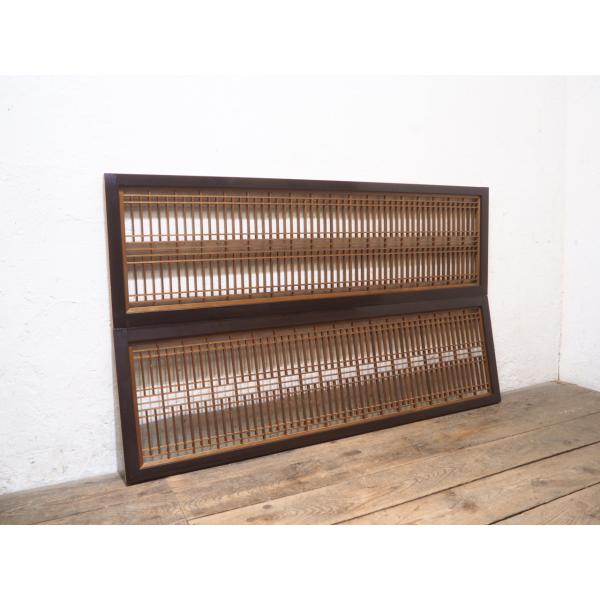 タX1733◇【H43,5cm×W145cm】×2枚◇素敵な組子細工のレトロな古い木製