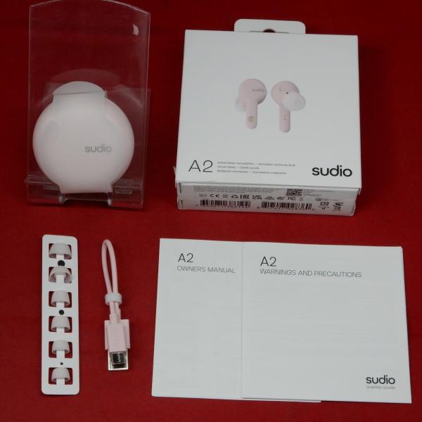 Sudio A2 完全ワイヤレスイヤホン アクティブノイズキャンセリング ピンク