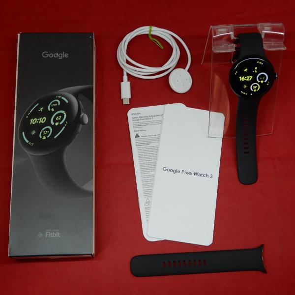 Google Pixel Watch 3 Wi-Fiモデル 45mm GA05785-US Matte Black アルミケース/Obsidian アクティブ バンド