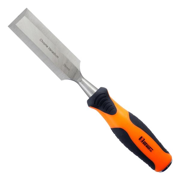 【商品概要】用途：叩きのみ ハンマー等で叩いて使用します。刃の硬度がＨＲＣ６０±２あり、一般木材から集成材などの硬い木材にも使用できます。刃部：クロームバナジューム 長さ：144mm ＊非貫通柄部：二重成型ハンドル（ＰＰ＋ＴＰＲ） 長さ：1...