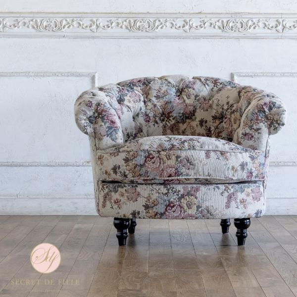 【4/19迄】スクレドゥフィーユ モーソファ 3人掛け フレンチ 姫系 ブルー 4/19迄】スクレドゥフィーユ モーソファ 3人掛け フレンチ 姫系