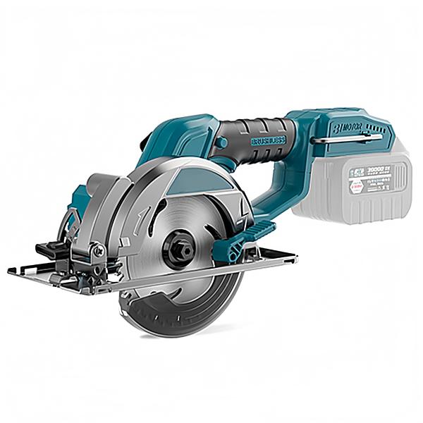充電式電動丸ノコ 刃径 140mm 18V マキタバッテリー対応 6600RPM 最大切込深 50mm 0-45° 斜断 多素材切断 残量表示 軽量小型 DIY（本体のみバッテリー別売）
