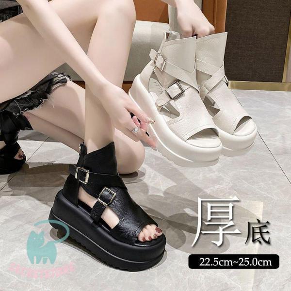 ブーツ風厚底サンダル　お洒落8cm厚底 楽天市場】【アフターセール 5%OFFクーポン配布中】ブーツ
